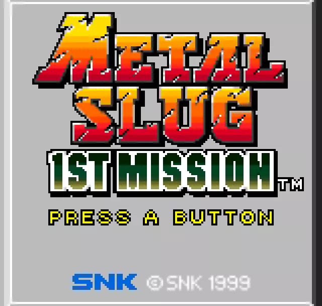 Image n° 1 - titles : Metal Slug - 1st Mission